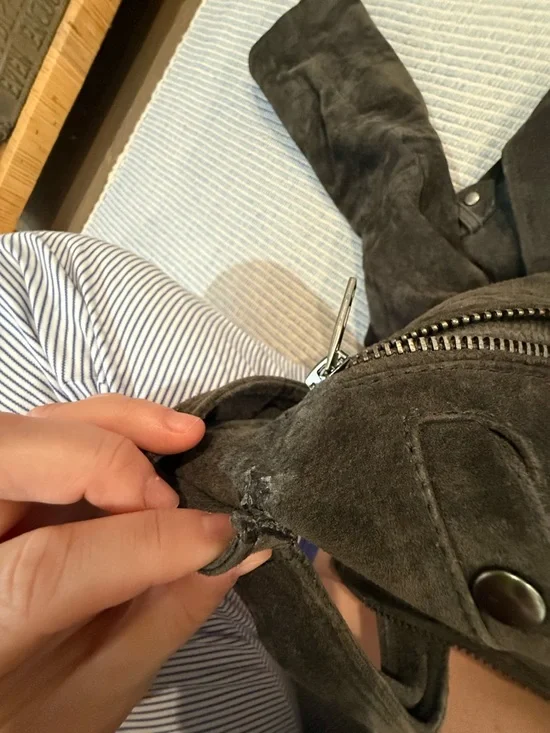 Blank NYC Dark Brown Suede Moto Jacket - Picture 6 of 6